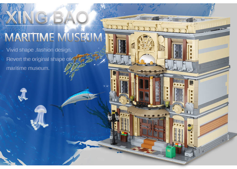 XingBao-01005-5052Pcs-Genuine-Creative-MOC-City-Series-The-Maritime-Museum-Set-Building-Blocks-Bricks-Toys-Model-DIY-Gifts-32833008942